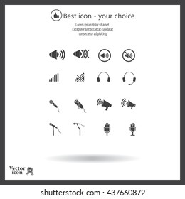 microphone icons set