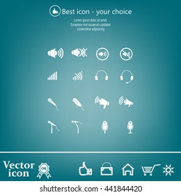 microphone icons set
