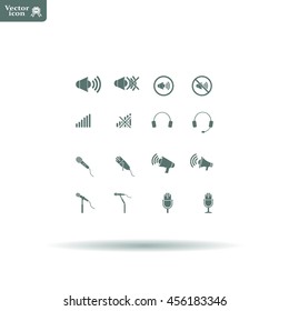 microphone icons set
