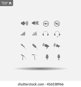 microphone icons set