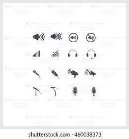 microphone icons set