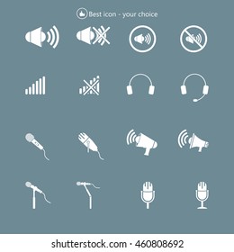 microphone icons set