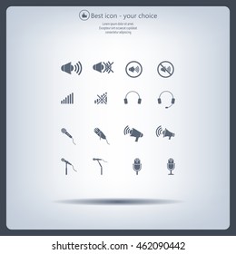 microphone icons set