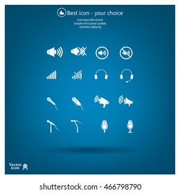 microphone icons set