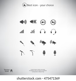 microphone icons set