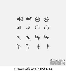 microphone icons set
