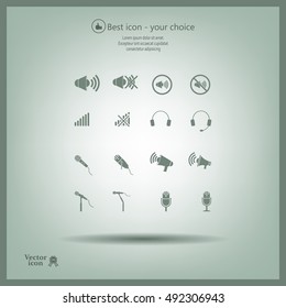 microphone icons set