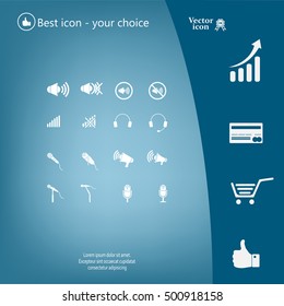 microphone icons set