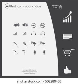 microphone icons set