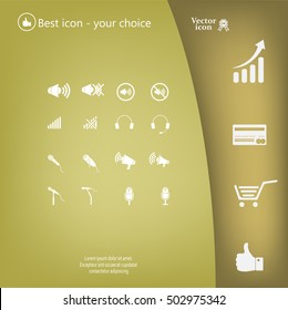 microphone icons set