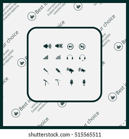 microphone icons set