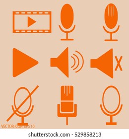 microphone icons set