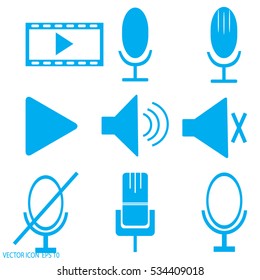 microphone icons set
