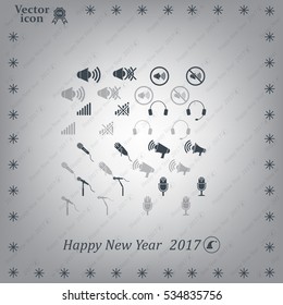 microphone icons set