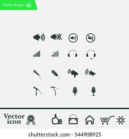microphone icons set
