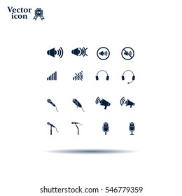 microphone icons set