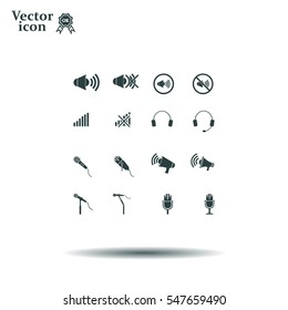 microphone icons set