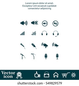 microphone icons set