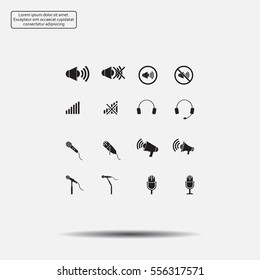 microphone icons set
