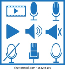 microphone icons set