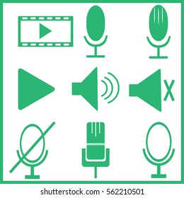 microphone icons set
