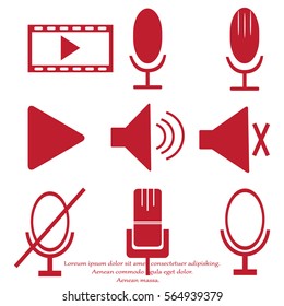 microphone icons set