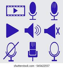 microphone icons set