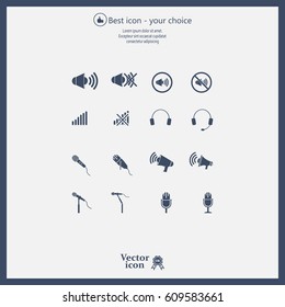 microphone icons set