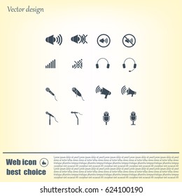 microphone icons set