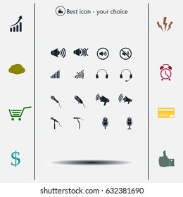 microphone icons set
