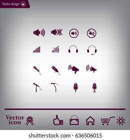 microphone icons set
