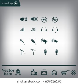 microphone icons set