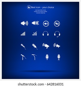 microphone icons set