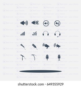 microphone icons set