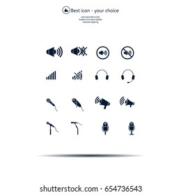microphone icons set
