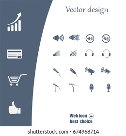 microphone icons set