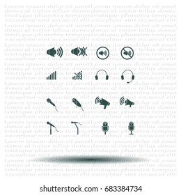 microphone icons set
