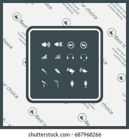 microphone icons set