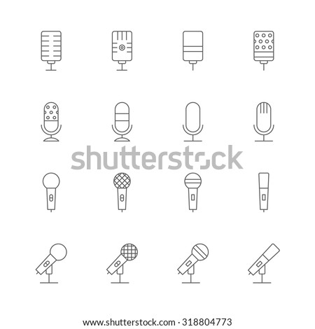 microphone icons set