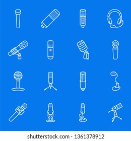 Microphone icons set - Collection of high-quality audio pictogram - vector