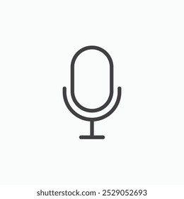 Microphone icons set. filled and line illustration