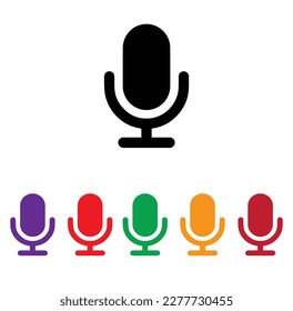microphone icons set isolated on background best choice for your awesome project