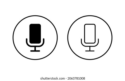 Microphone icons set. karaoke sign and symbol
