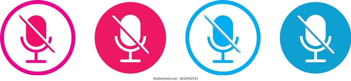 microphone icons set. Microphone, linear style icon. Podcast radio icon vector illustration. Podcast microphone sign isolated on transparent symbol,
