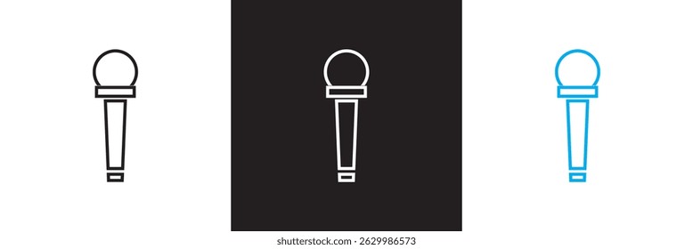 Conjunto de iconos de micrófono. Vector de micrófono de podcast. Vector para Sitios web, interfaces móviles, presentaciones, Anuncio, imagen de marca, etc. Ilustración vectorial. aislado en el fondo blanco y negro. EPS 10