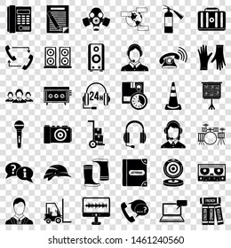 Microphone icons set. Simple style of 36 microphone vector icons for web for any design