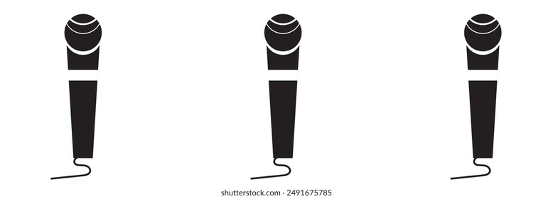 Microphone Icons set. variant microphone icon. Karaoke mic. Podcast microphone. web and mobile icons. vector illustration