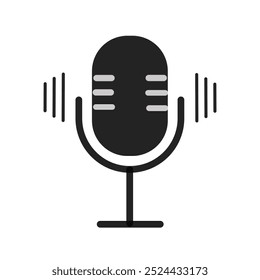 Ícones de microfone definidos. ícone de microfone variante. Microfone de Karaokê. Microfone Podcast. ícones da web e móveis. ilustração vetorial. EPS 10
