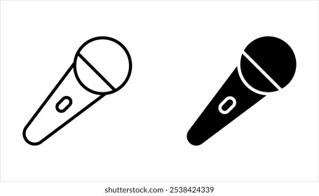 Microphone Icons set. variant microphone icon. Karaoke mic. Podcast microphone on white background