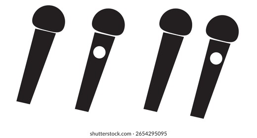 Mikrofonsymbole eingestellt. Variantenmikrofon-Symbol. Karaoke-Mikro. Podcast-Mikrofon. Web- und mobile Symbole. Vektorgrafik. EPS 10. Mikrofon-Symbolsatz.
Wichtige Informationen